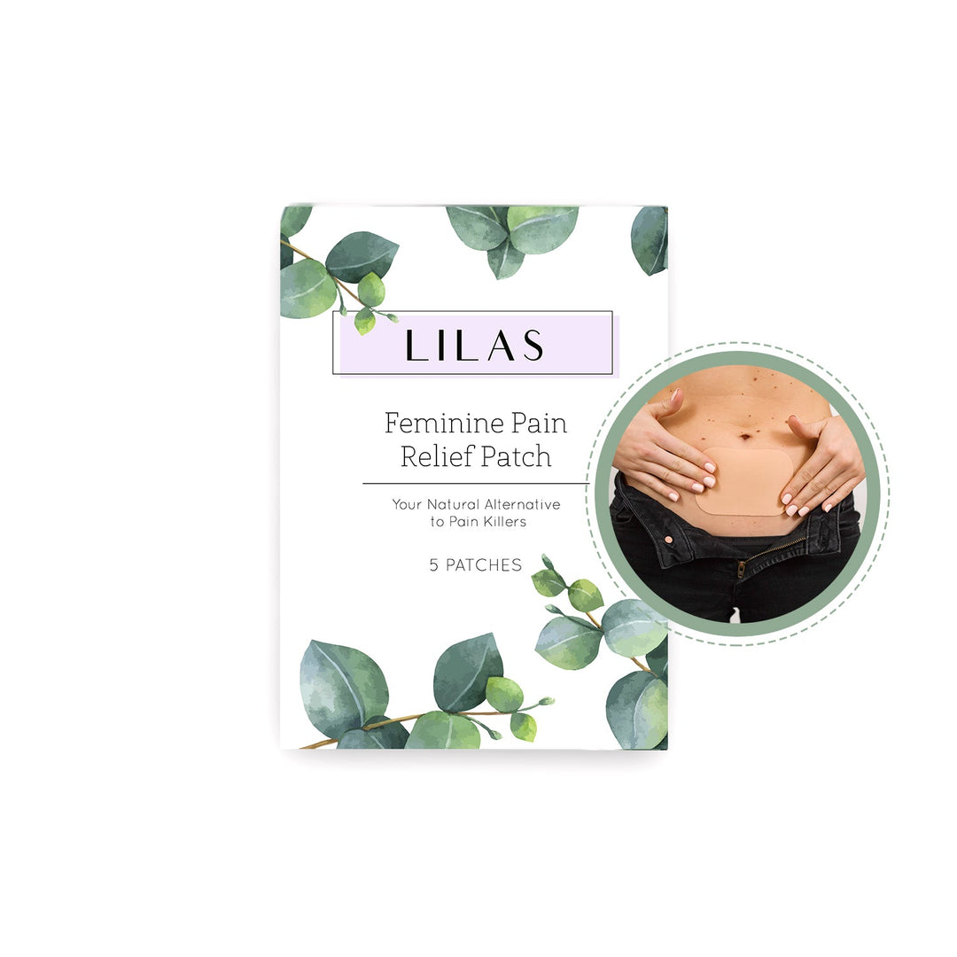 5 LILAS Pain Relief Patches. All Natural Painkiller Alternative. Designed for Period Cramps