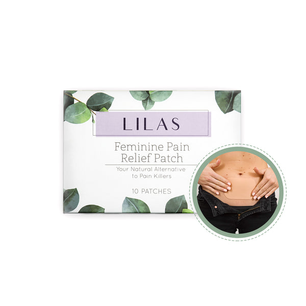 10 LILAS Pain Relief Patches. All Natural Painkiller Alternative. Designed for Period Cramps