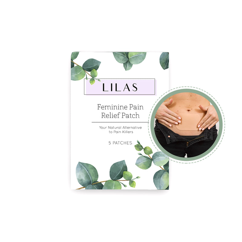 5 LILAS Pain Relief Patches. All Natural Painkiller Alternative. Designed for Period Cramps